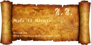 Nyúli Ninett névjegykártya